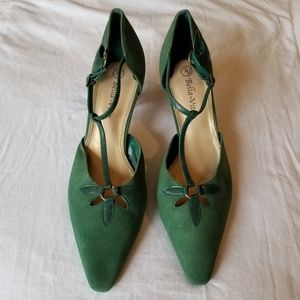 Green Suede Heels
